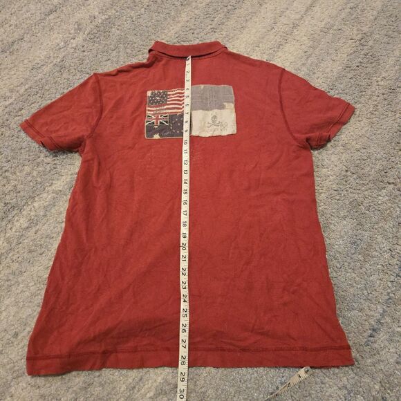 Ralph Lauren Polo Jeans Co.  Flag Logo Cotton Men's Large Shirt Red - Picture 7 of 7